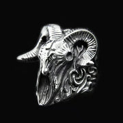 Gothic Goat Skull Ring For Men And Women Evil Stainless Steel Satan Demon Biker Ring Vintage Punk Animal Jewelry Gift Wholesale