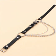 Heart Sexy Round Leather Pendant Necklaces Women Punk Gothic Black PU Leather Choker Necklaces Jewelry chain necklace