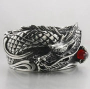 Punk Heavy Metal Carved Dragon Bracelet Charm Men\'s Wide Bracelet Gothic Motorcycle Rider Rock Party Jewelry Gift