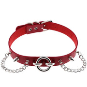 Heart Sexy Round Leather Pendant Necklaces Women Punk Gothic Black PU Leather Choker Necklaces Jewelry chain necklace