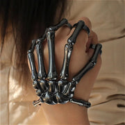 Skeleton Hand Bracelet For Women Gothic Punk Skull Elasticity Adjustable Bracelet Bangles Femme Halloween Party Accessories