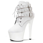 European and American New Thin Heel Thick Bottom Platform 17 cm bar Pole Dance High-heeled Short Boots Sexy Women's Men's High