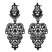 Gothic Women Dangle Earring Bohemia Style Black Alloy Pierced Long Dangle Drop Earrings Jewelry Accessories