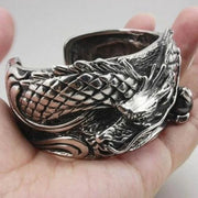 Punk Heavy Metal Carved Dragon Bracelet Charm Men\'s Wide Bracelet Gothic Motorcycle Rider Rock Party Jewelry Gift