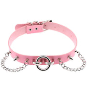 Heart Sexy Round Leather Pendant Necklaces Women Punk Gothic Black PU Leather Choker Necklaces Jewelry chain necklace