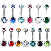 1PC/Lot Surgical Steel Belly Bar Piercings Navel Earrings Gemed Goth Belly Button Rings Piercing Ombligo Sexy Body Jewelry Women