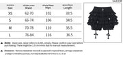 Black Women Punk High Waisted Goth Skirt Sexy Pleated Mini Skirt with Chain E Girl Lace-Up Tie PU Leather Corset Y2K Crop Tops