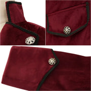 Gothic velvet Victorian jacket revival clothing for men, Christmas steampunk vintage tailcoat medieval coat.