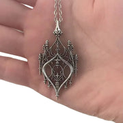 Gothic Chandelier Pendant Necklace Classic Medieval Retro Punk Fashion Statement Cathedral Hollow Necklace Birthday Gift