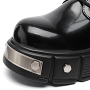 Men's High-Top Thick-Sole Height-Increasing Boots Trendy Metal Punk Style Oversized Boots High-Top Men's Footwear