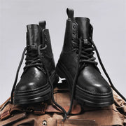 Men's Ankle Boots, Retro British High-top Men's Boots, High-quality Leather Shoes, 2025 New Style Outdoor Men's Motorcycle Boots