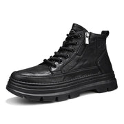 Men's High Top Boots Are Fashionable and Versatile Easy To Match with Lightweight and Non Slip British Style Men's Casual Shoes