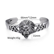 Gothic Vintage Domineering Lion Head Bracelet For Men 316L Stainless Steel Punk Hip Hop Opening Bracelets Fashion Jewelry Gifts