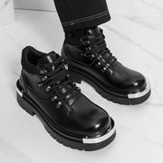 Men's boots Fashion autumn and winter styles Work and Party business office Outdoor Trendy Streets high top leather shoes