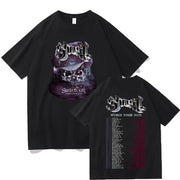 Ghost Band World Tour New Tshirts Vintage Two Sides Cotton T-shirt Gothic Rock Tees Summer Fashion Unisex Casual Clothing Tops