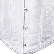 Gothic Women Off Shoulder Corset with Lace Sleeves Elegant Victorian Showgirl Party Costume Sexy Plus Size Corsets