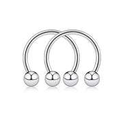1Pair Steel Circular Barbell Horseshoe 16G 20G Lip Eyebrow Nose Septum Piercings Hoop Ear Cartilage Helix Lobe Earring Piercings