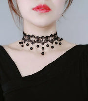 Neo-Gothic Black Sexy Lace Chokers Necklace for Women Fashion Retro Clavicle Chain Halloween Collar Y2K Decoration Jewelry Gifts