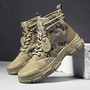 Hiking Boots For Men Autumn High Top Camouflage Desert Casual Flats Mens Boot Breathable Non Slip Work Shoes Zapatillas Hombre