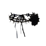 Gothic Style Choker Necklace For Women Personalized Lace Rose Blossom Neck Chain Niche Lolita Neck Accessory Halloween Jewelries