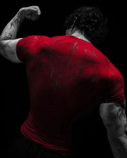 Gothic Metal Print Compression T-shirt Men Women Punk Streetwear Short Sleeve Fitness Top Slim Fit Gym Tee Y2k Aesthetic Unisex