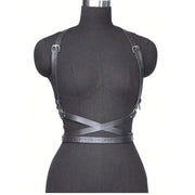 Women Bondage Sexy Corset Gothic Waist Belt Adjustable Straps Body Harness Pu Leather Retro Leather Decoration Garter Sword Belt