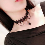Neo-Gothic Black Sexy Lace Chokers Necklace for Women Fashion Retro Clavicle Chain Halloween Collar Y2K Decoration Jewelry Gifts