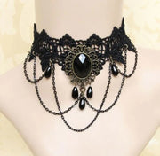 Neo-Gothic Black Sexy Lace Chokers Necklace for Women Fashion Retro Clavicle Chain Halloween Collar Y2K Decoration Jewelry Gifts