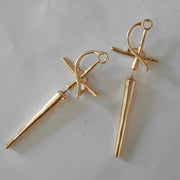 Gothic Sword Cross Earrings For Women Jewelry Accessory 2025 Trend Earrings Set
