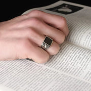 New minimalist and fashionable men's ring gothic  wedding  ring men  engagement rings for men