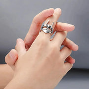 Gothic Dark Red Y2K Cross Star Stone Rings for Women Goth Moon Star Blue Butterfly Crystal Ring Egirl Colorful Opal Ring Jewelry