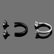 1PC Stainless Steel Crystal Hoop Ring Piercing Nose Ear belly Rings Women Men Cartilage Helix Earrings Daith Piercing Jewelry