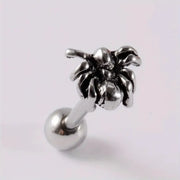 1PC Spider Tongue Piercing Ring Simple Punk Style Body Jewelry Halloween Decoration Y2K
