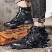 Hiking Boots For Men Autumn High Top Camouflage Desert Casual Flats Mens Boot Breathable Non Slip Work Shoes Zapatillas Hombre