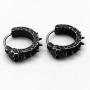 Gothic Black Skull Awl Earrings Statement Men Women Hip Hop Rock Jewelry Biker Party Accessories Hypoallergenic Earring