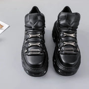 New Arrival Dark Gothic Dad Shoes | Heavy - Metal Punk Thick - Soled Women's Boots