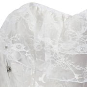 Gothic Women Off Shoulder Corset with Lace Sleeves Elegant Victorian Showgirl Party Costume Sexy Plus Size Corsets