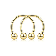 1Pair Steel Circular Barbell Horseshoe 16G 20G Lip Eyebrow Nose Septum Piercings Hoop Ear Cartilage Helix Lobe Earring Piercings