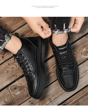 Men's boots autumn and winter new warm plush outdoor casual boots work boots fashion versatile soft soled comfort leather boots