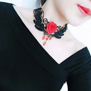 Neo-Gothic Black Sexy Lace Chokers Necklace for Women Fashion Retro Clavicle Chain Halloween Collar Y2K Decoration Jewelry Gifts