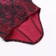 New Autumn Gothic Style Composite Lace Corset Top - Women's Spliced Design Blouse for Office, Dating & Street Wear