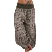 Women's Personality GeometricCasual Loose Printed Pants Comfortable Casual Women's Wide Leg Haren Pants Pants