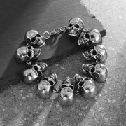 Retro Gothic Domineering Skull Bracelet Suitable for Men's Creative Personality Punk Rock Jewelry Accessories