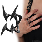 Gothic Punk Claw Cosplay Ring Unisex Alloy Opening Adjustable Rings Hip-pop Jewelry Halloween Party Accessories Prop Gift