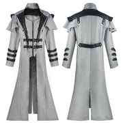 Vintage Medieval Long Trench Coat Gothic Double Breasted Jacket Men's Steampunk Overcoat Victorian Cosplay Tailcoat
