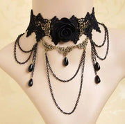 Neo-Gothic Black Sexy Lace Chokers Necklace for Women Fashion Retro Clavicle Chain Halloween Collar Y2K Decoration Jewelry Gifts