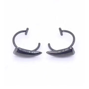 Stainless Steel Gothic Sharp Teeth Lip Clip for Women Men Punk Non Piercing Fake Body Piercing Halloween Jewelry Accessories