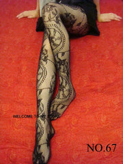 Woman Girls Gothic Cartoon Fishnet Stockings Snake Kuromies Skull Socks Mesh Tights Panties Lolita Plus Size Pantyhose Leggings