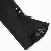 Gothic Women's Mid-Length Coat - Autumn/Winter Stylish Slim Trench Coat Dark-Style Stand-Collar Court Tailcoat