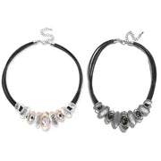 Punk Rhinestone Gothic Necklace Charm Beads Exaggerate Necklace Collarbone Chain Accessories Clavicle Chain Choker Gifts